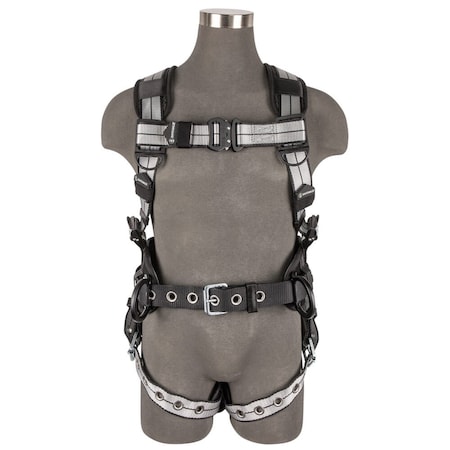 Safewaze PRO+ Slate Construction Harness: Alu 3D, Alu QC Chest, TB Legs, L 020-1191